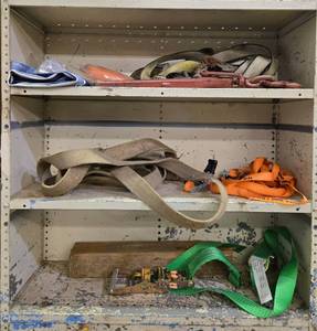 lot 37 image: Collection of Industrial Grade Ratchet Straps and Chain Binders