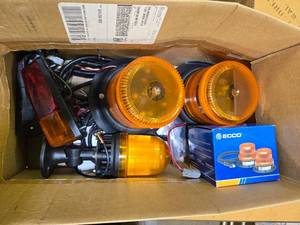 lot 68 image: Set of 2 Ecco Rotating Beacon Warning Lights with Mounting Hardware