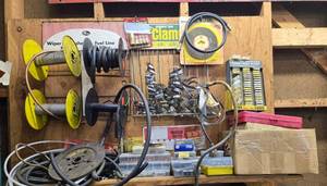 lot 90 image: Workshop Lot Including Hose Clamps, Cables, and Heavy Duty Brass Set and MORE