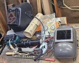 lot 84 image: Assorted Welding Supplies and Tools Collection