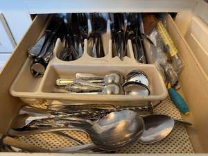 lot 271 image: Collection of Assorted Silverware and Kitchen Utensils