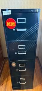 lot 107 image: Used Metal 4-Drawer Filing Cabinet