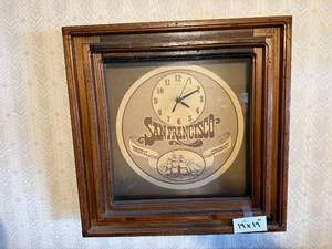 lot 109 image: Vintage San Francisco Trading Company Wall Clock in Wood Frame