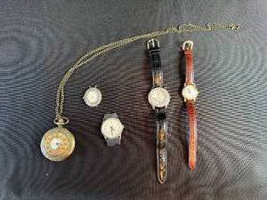 lot 411 image: Collection of 5 Vintage Watches Including Pocket and Wrist Styles
