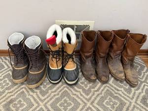 lot 104 image: Collection of Snow and Leather Boots - Sorel and Red Wing