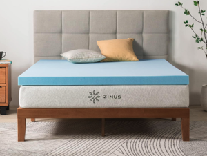 lot 18 image: Zinus 3 Green Tea Cooling Gel Memory Foam Zoned Support Mattress Topper Full Size 02282518.34