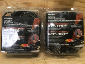 lot 163 image: Lot of 2 - Keeper Adjustable Cargo Net
