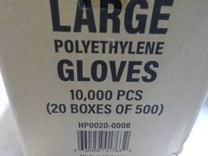 Case of 10,000 size Large Polyethyl...