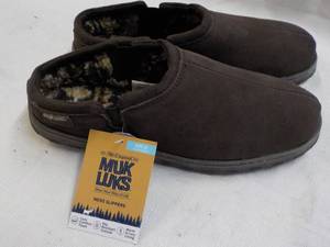 Muk Luks Mens Size 12 Chocolate Sli...