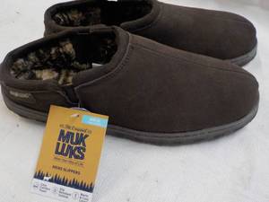 Muk Luks Mens Size 12 Chocolate Sli...