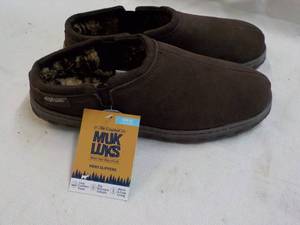 Muk Luks Mens Size 12 Chocolate Sli...