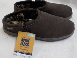 Muk Luks Mens Size 12 Chocolate Sli...