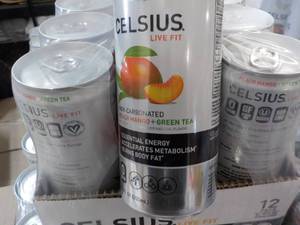 12 pack Celius Non Cabonated Peach ...