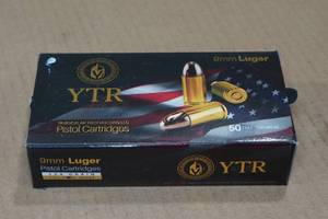 lot 122 image: 50 YTR 9mm Luger 124 Gr FMJ Ammo