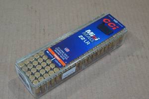 lot 134 image: 100 CCI Mini Mag .22 LR 40 Gr Plated RN Ammo
