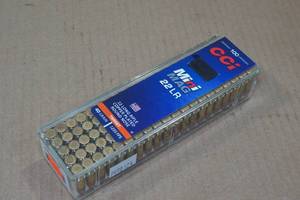 lot 135 image: 100 CCI Mini Mag .22 LR 40 Gr Plated RN Ammo
