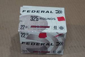 lot 137 image: 325 Federal Automatch .22 LR 40 Gr RN Ammo