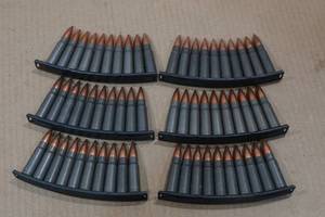lot 140 image: 60 7.62 x 39mm FMJ Ammo on Stripper Clips