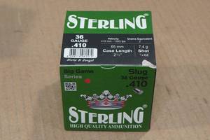 lot 145 image: 25 Sterling .410 Bore 2-12 Slugs