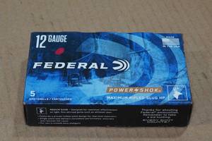 lot 146 image: 5 Federal Power-Shok 12 Gauge 2-34 Rifled HP Slugs