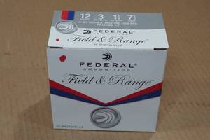lot 158 image: 25 Federal Field & Range 12 Gauge 2-34 7.5 Shot Shotshells