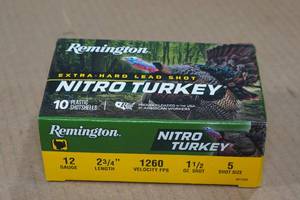 lot 177 image: 10 Remington Nitro Turkey 12 Gauge 2-34 5 Shot Shotshells