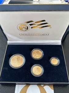 lot 1 image: 2007-W American Eagle Gold 4 Coin Set $50, $25, $10, $5 Coins