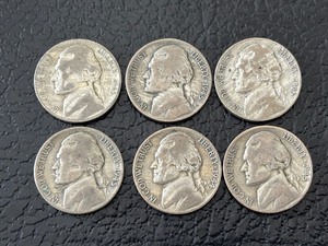 lot 6 image: Silver War Nickels