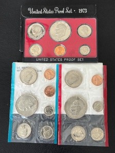 lot 17 image: 1973-S Proof and P&D Mint Sets