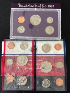 lot 52 image: 1987-S Proof and P&D Mint Sets