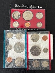 lot 26 image: 1977-S Proof and P&D Mint Sets