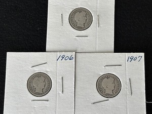 lot 39 image: Barber Silver Dimes