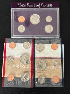 lot 46 image: 1986-S Proof and P&D Mint Sets