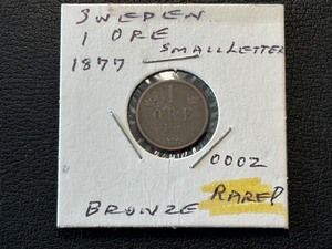 lot 12 image: 1877 Sweden 1 Ore