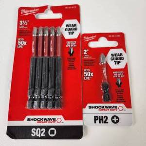 Lot Of Two New Impact Bits Pack Of Five 3 12 48-32-4574 And Single Bit 2 48-32-4462