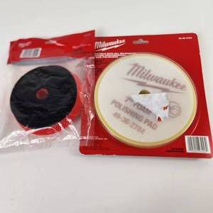 Lot Of Two New Milwaukee Items 5 Foam Light Cutting Pad 49-36-0601 And 7 Foam Polishing Pad 49-36-2784