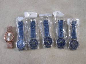 (BSB) 6 New Wrist Watches 5 Blue Ba...