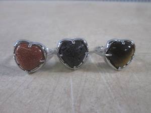 (CNTR) 3 Polished Heart Shaped Gens...