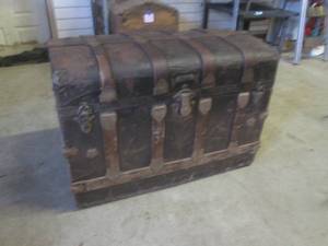 (EW3) Antique Chest Trunk 34 12 x...