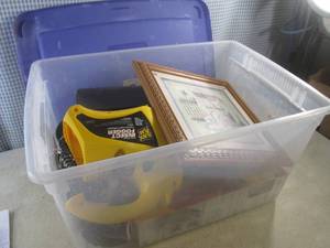 (F-1) Tote Full of Misc with Lid...