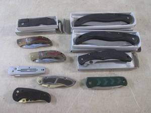 (BSB) 10 Assorted Folding Knives...