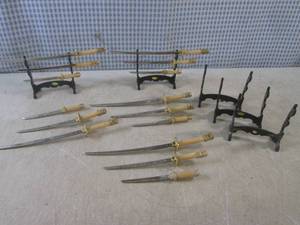 (CS) 5 Mini 3pc Sword Sets with Sta...