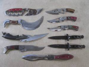 (CSB) 10 As-Is Fixed Blade Knives -...