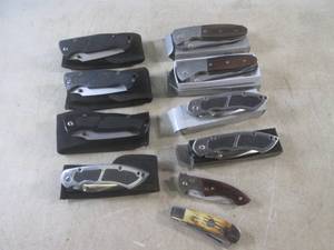 (EC1) 10 Assorted Folding Knives...