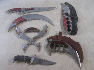 (CSB) 6 As-Is Fixed Blade Knives - ...
