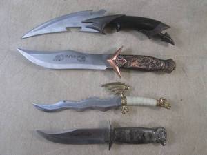 (CS) 4 Decorative Knives No Sheaths...