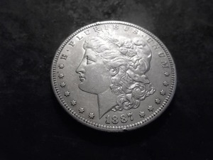1887 S  Morgan Silver Dollar