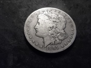 1891 CC  Morgan Silver Dollar