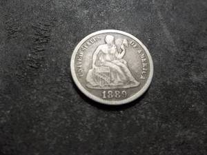 1889 S Seated Liberty Dime