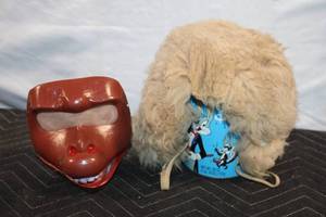 lot 137 image: Vintage Monkey Mask and Faux Fur Hat Set